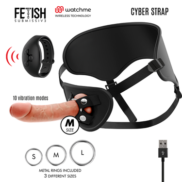 Cyber Strap Harness Vibrante con Telecomando Watch Me